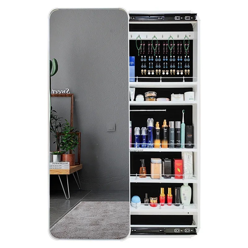 

Full Body Mirrors Bedroom Jewelry Cabinet with Mirror Living Room Cabinets Push-pull Wall-mounted Clothing Store Dressing Mirror