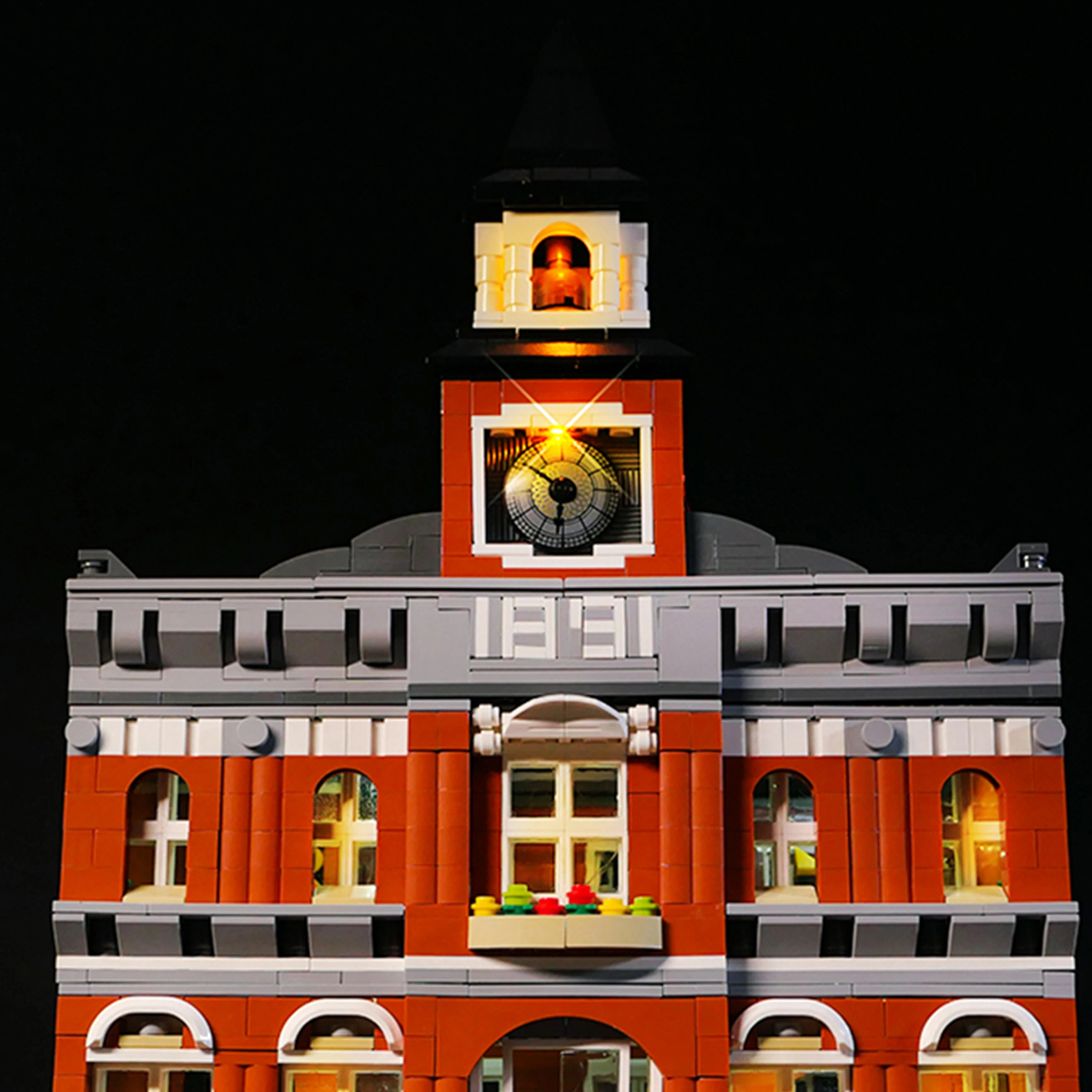 Kit d'éclairage LED télécommandé Compatible avec le modèle de bloc de construction de hall de ville modulaire 10224, accessoires d'éclairage décoratifs DIY