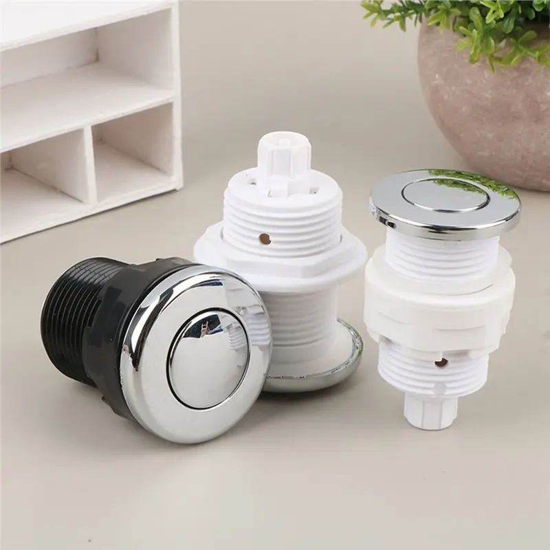 A74E-For Bathtub Spa Waste Garbage Disposal Pneumatic Switch On Off Push Button 1 Set For Whirl-Pool 28Mm Suit