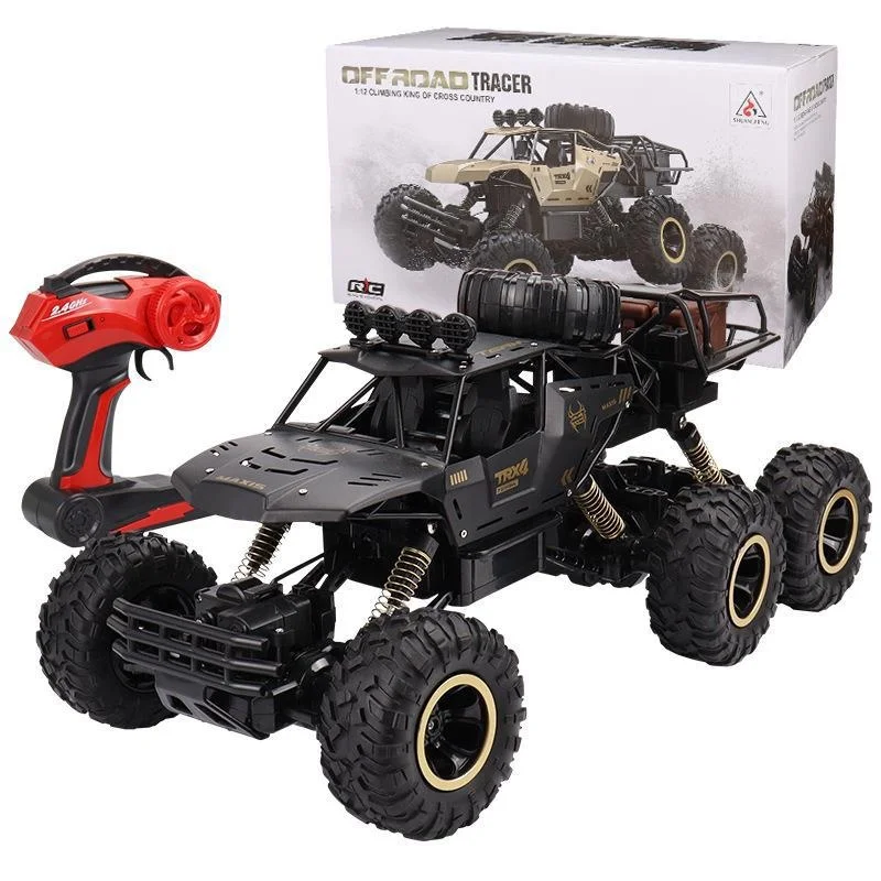 

New Super Large Remote Control Six Wheel Alloy Climbing Off Road Bigfoot Monster Remote Control Car for Children and Boys Cool