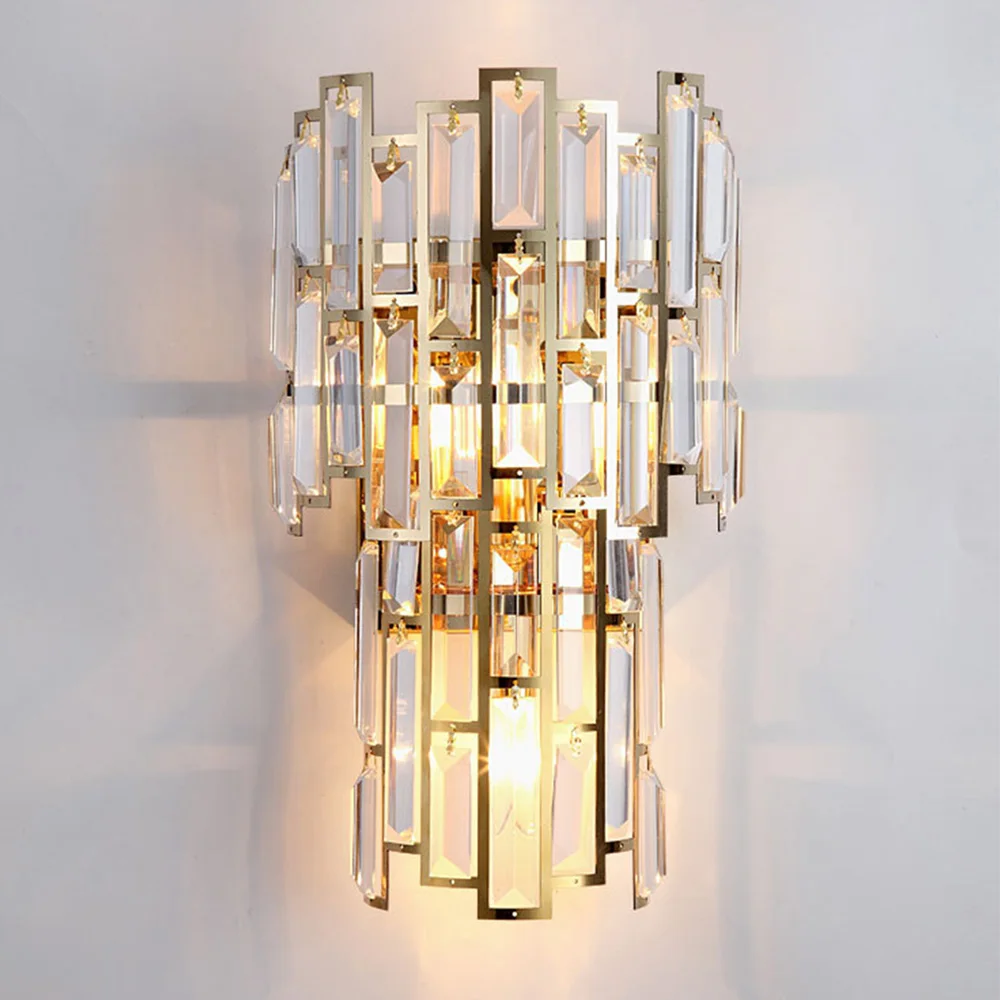 

Modern Wall Light Crystal Gold Wall Light Hotel Aisle Wall Light Living Room Interior Lighting LED Gorgeous Crystal Wall Light