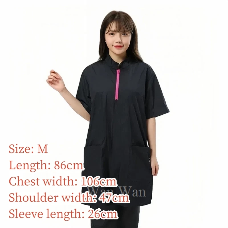 NONE Pet Groomer Uniform Long Black M 5