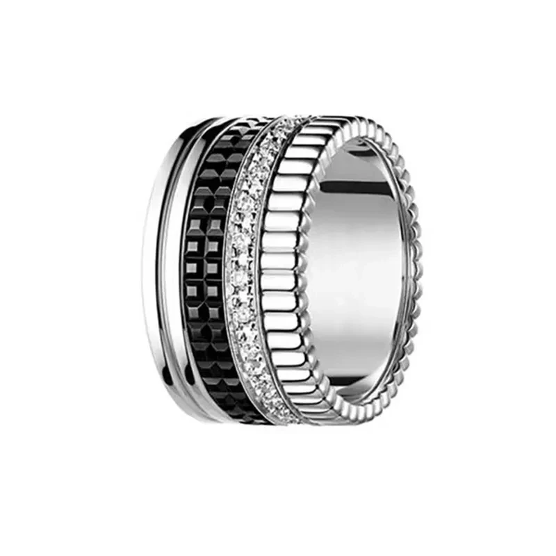 High quality 925 sterling silver rotating gear ring Ladies fashion luxury brand jewelry for Valentine's Day gifts