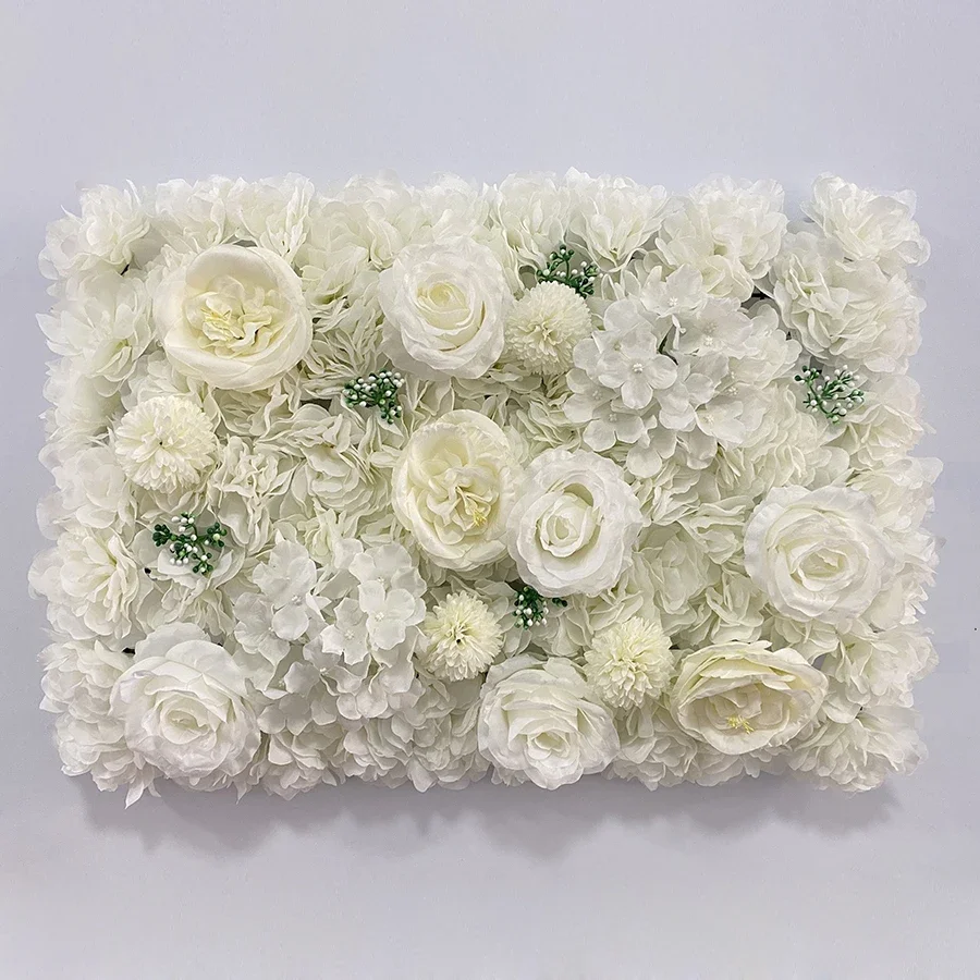 Silk Rose Flowers 3D Backdrop Wall Wedding Decoration Artificial Flower Wall Panel for Photography Backdrop Decor Baby Shower