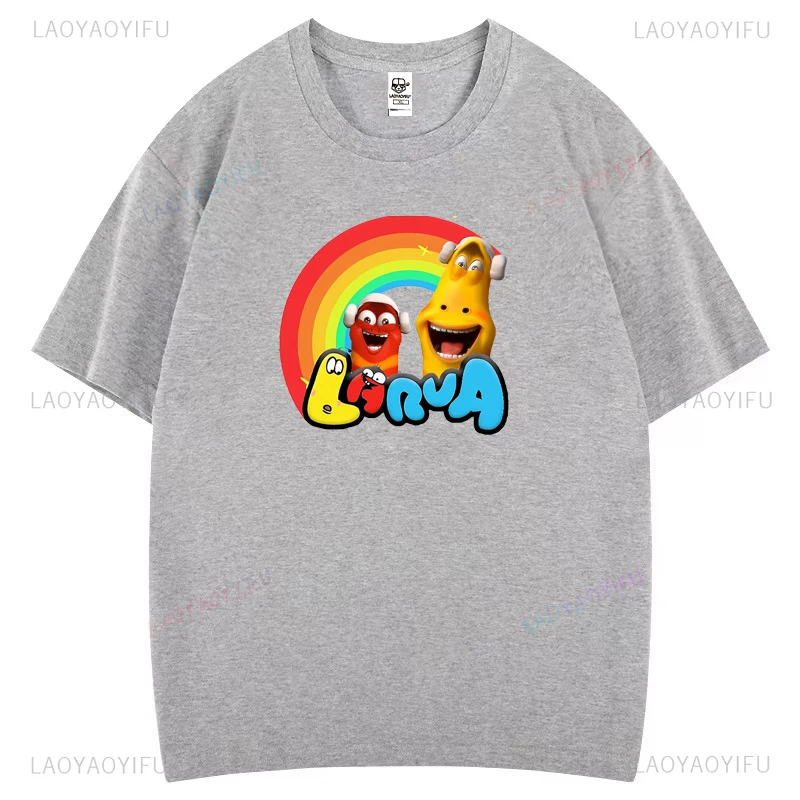 Funny Korea Hilarious Insect Larva Print Cartoon Graphic T Shirts Funny Girls Summer Tops Woman Man Clothes Cotton T-shirt