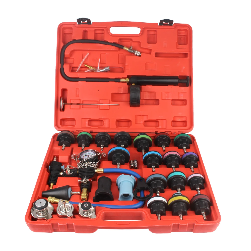 Radiator Pressure Tester - เครื่องมือตรวจจับการรั่วของถังน้ำระบบระบายความร้อนแบบสุญญากาศ เครื่องวัดแรงดันถังน้ำรถยนต์ เครื่องทดสอบแรงดันหม้อน้ำ