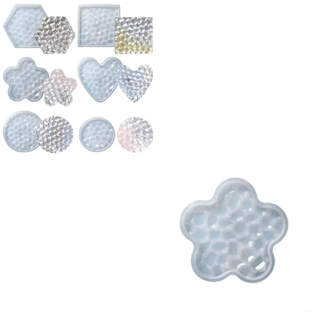 

1/6 шт., круглая форма для коврика для чашки, ромбовидный узор, силиконовая форма для подставки, коврики для чаши, домашние из с