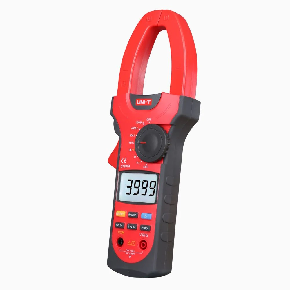 UNI-T UT207A 1000A Digital Clamp Meters misura di frequenza multimetri resistenza di capacità della gamma automatica