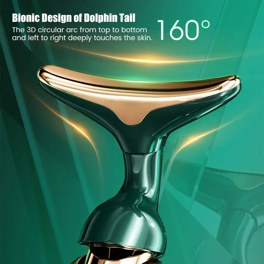 3 in 1 페이셜 리프팅 기기 목 얼굴 눈 마사지 페이스 슬리머 EMS 뷰티 피부 탄력 주름 방지 안티에이징 페이스 마사지기