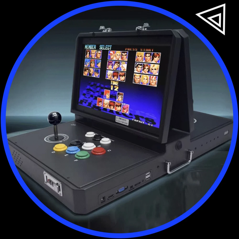 Mesin Game Arcade 10 inci 14 inci Sandaran Portabel Rumah Tangga Lipat Portabel Layar Ganda Rocker Terintegrasi Pandora Moonbox