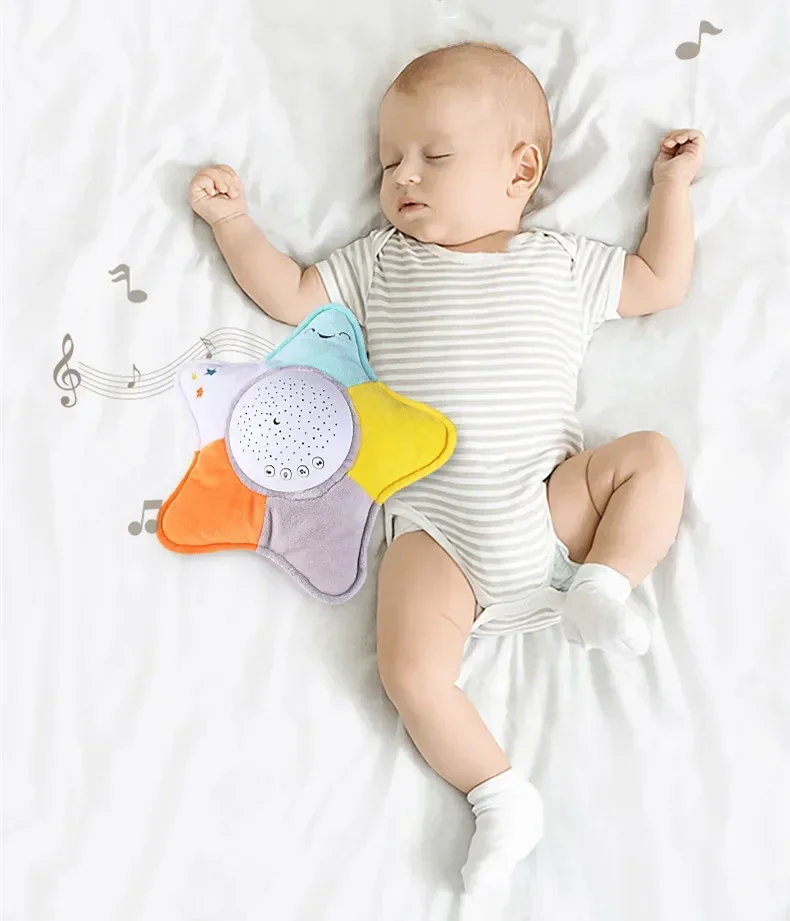 [ตลก] FIVE-pointed Star เต่าฉายโคมไฟ Starry Sky PROJECTION ตุ๊กตา Soothing Plush เด็กวัยหัดเดินของเล่นของขวัญวันเกิดสําหรับเด็ก