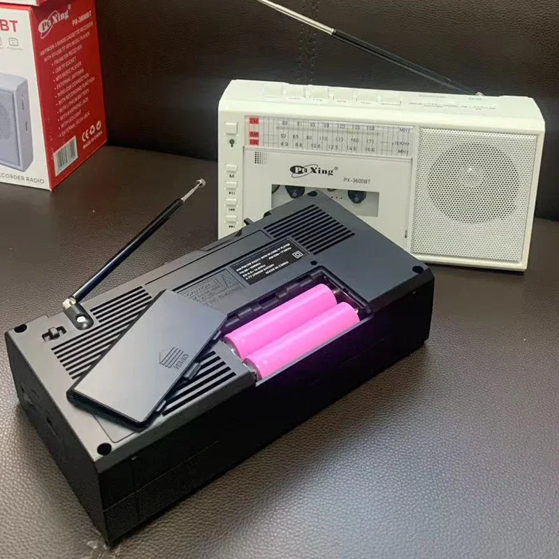 

Puxing 3600BT Портативный винтажный стиль кассетный магнитофон с SD-картой USB Am FM-радио Беспроводной динамик и музыкальные плееры