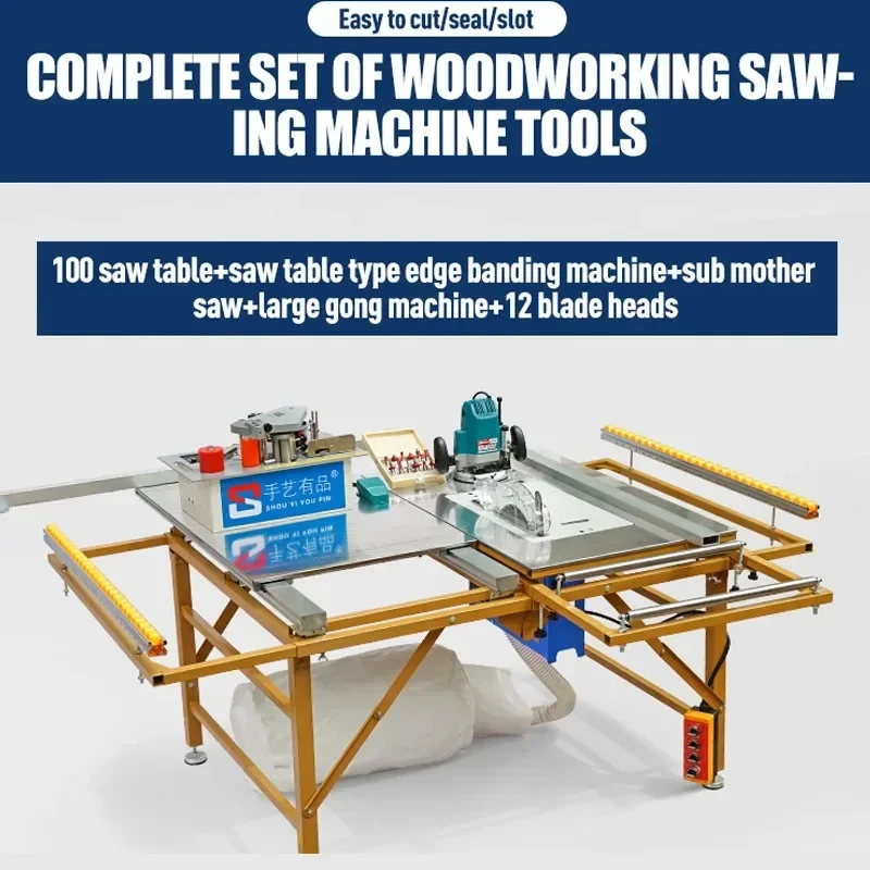 Combination Woodworking Machines Portable Panel Saws Wood Cutting Slide Sawing Circular Saw Table