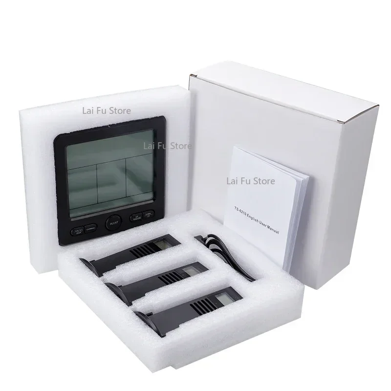 محطة الطقس الداخلية والخارجية مع 3 أجهزة استشعار عن بعد ، وأجهزة استشعار لاسلكية ، ميزان الحرارة الرقمي ، مقياس الرطوبة ، شاشة ليد ، شاشة لد