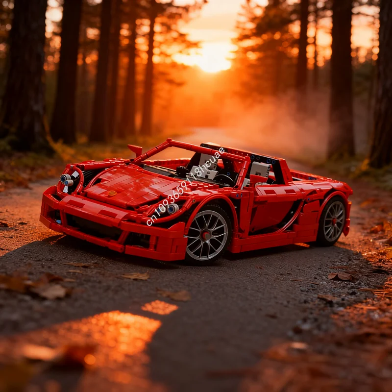 

1665 шт. MOC Porscheed Carrera GT 1 красная техническая модель строительные блоки собрать рождественские подарки DIY творческая идея игрушка образование