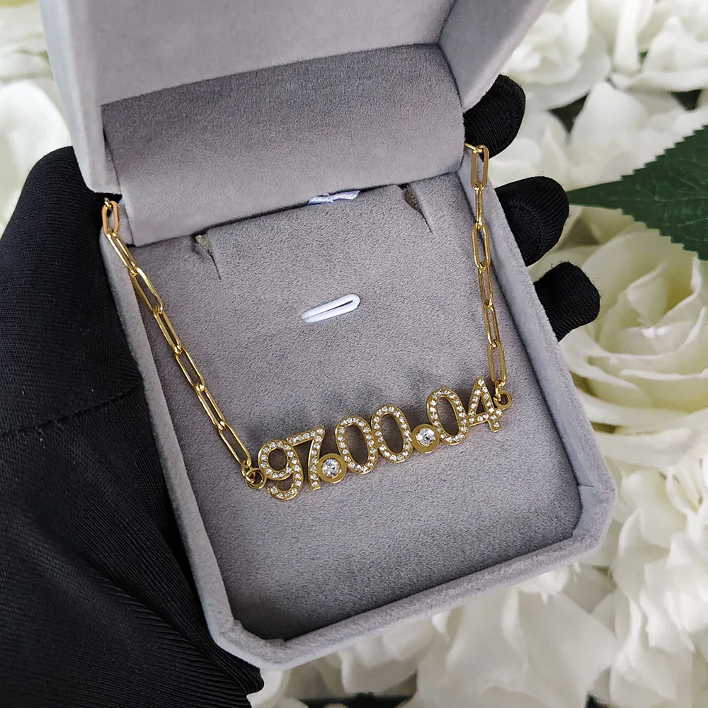 

DHQH индивидуальное имя/логотип бриллиантовое ожерелье персонализированное письмо день рождения камень кулон подарок на день рождения от производителя прямые продажи