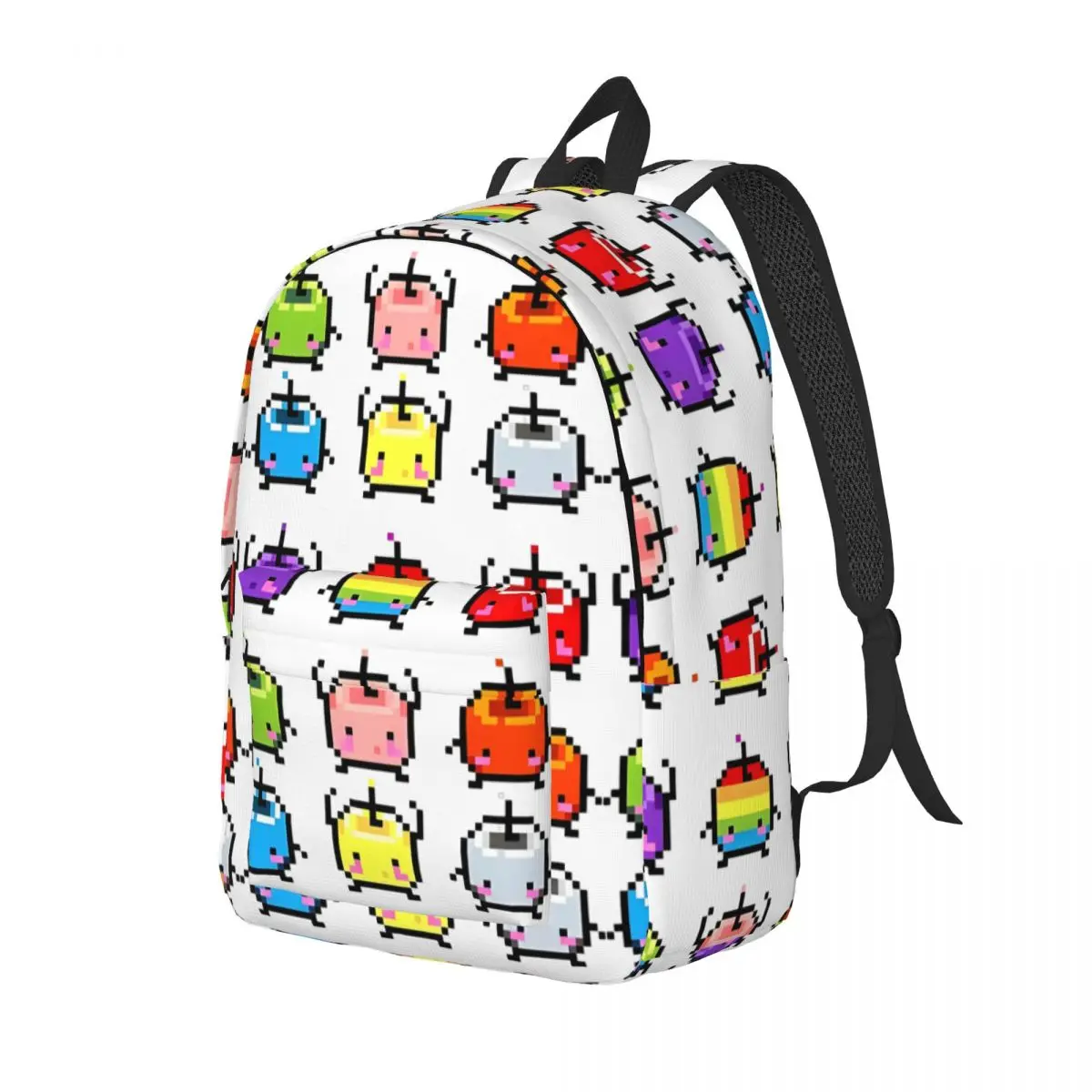 Stardew Valley Pastel Junimos Color Backpack for Boy Girl Kids Student School Bookbag Canvas Daypack Kindergarten Primary Bag
