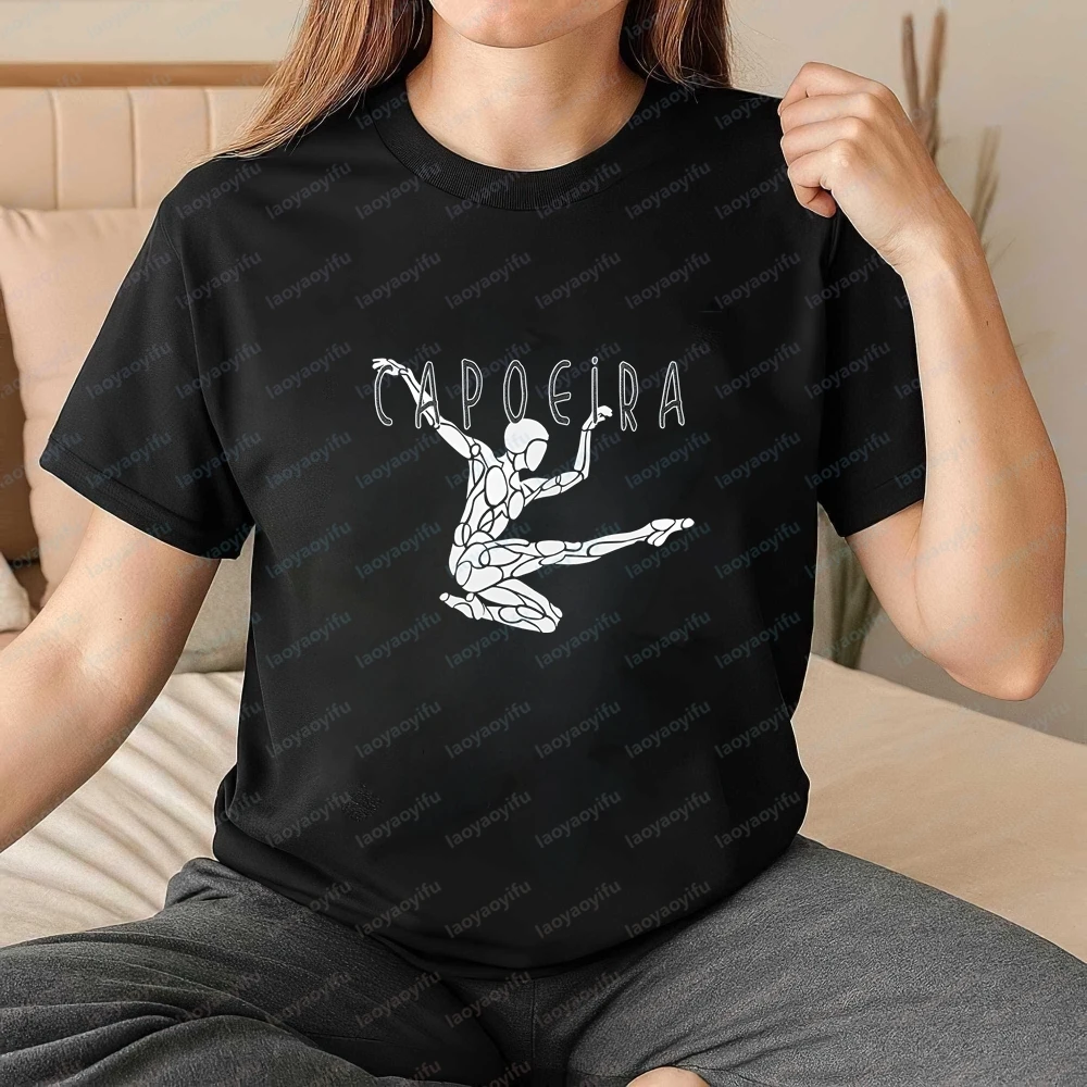 New Tops and T-shirts Capoeira - Brazilian Combat Dance Summer Short-Sleeved Men's and Women's Shirts Comfortable T-Shirts