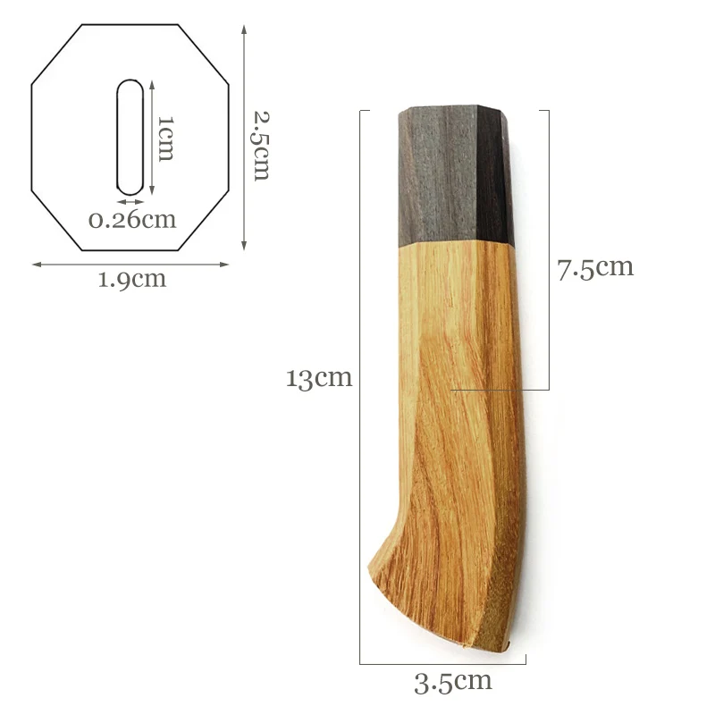 Octagonal Comfortable Grip Wood Knife Handle DIY Professional Slicer Gyuto Yanagiba Sushi Japanese Chef Knife Handle Accessories