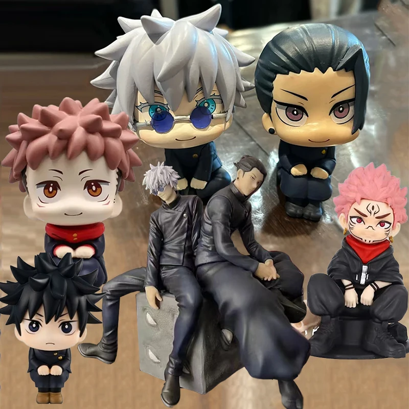 

Anime Geto Suguru Q Version Sukuna Jujutsu Kaisen High School Figure Gojo Satoru Look Up Itadori Yuji Figurine Prison Realm Toys