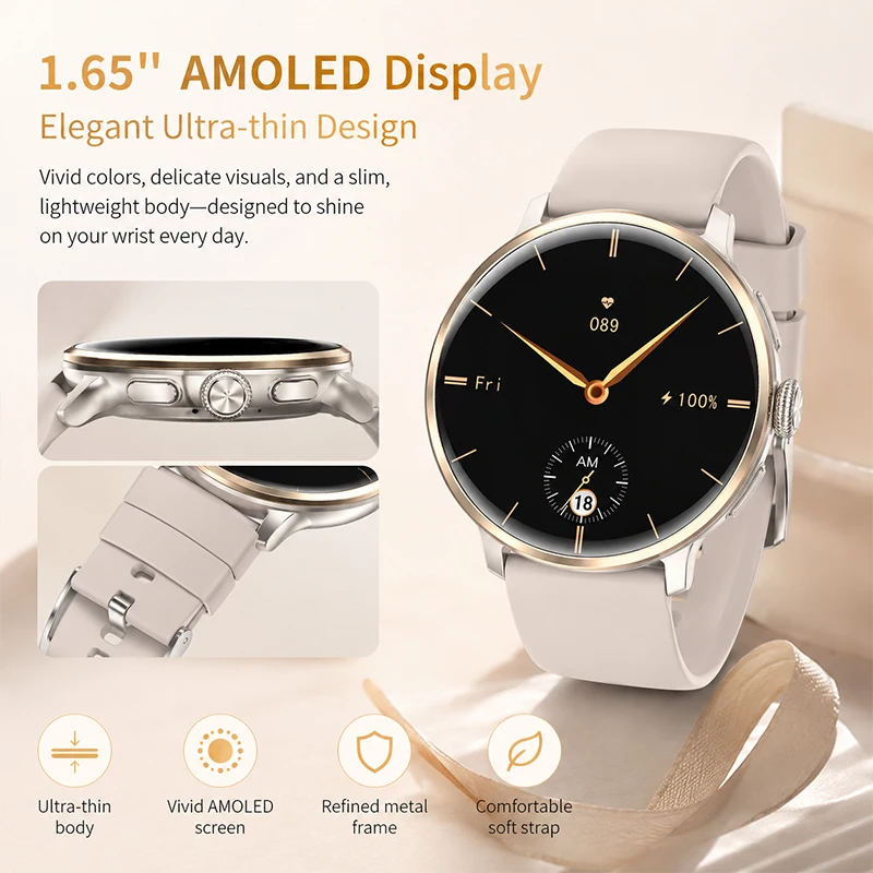 4/5G LTE Smart Watch with Rotating Camera, AMOLED Display, 3GB RAM 32GB ROM, SIM Card, GPS, NFC, Google Play Android Watch 2026 view 5