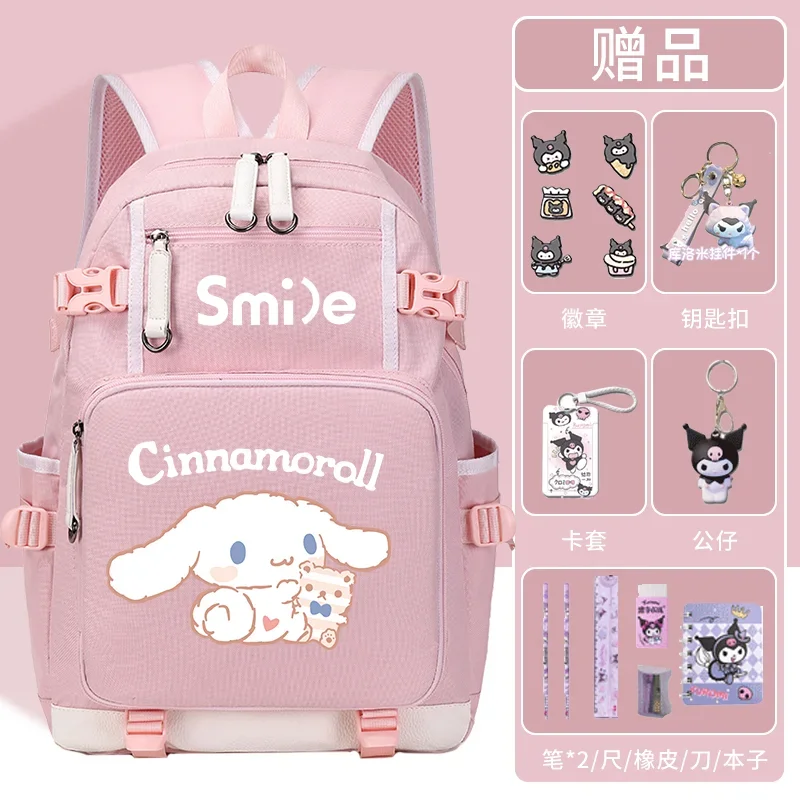 Sac à Dos observateur de Grande Capacité pour Fille, Cartable Sanurgente Cinnamoroll Babycinnamoroll, Lycéen