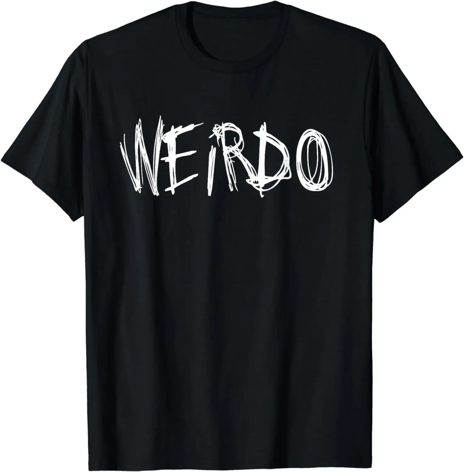 Streetwear Shirts for Men Camisas De Hombre WEIRDO Punk Emo T-Shirt Funny Goth Heavy Metal Shirt Gift T-Shirt oversized t shirt