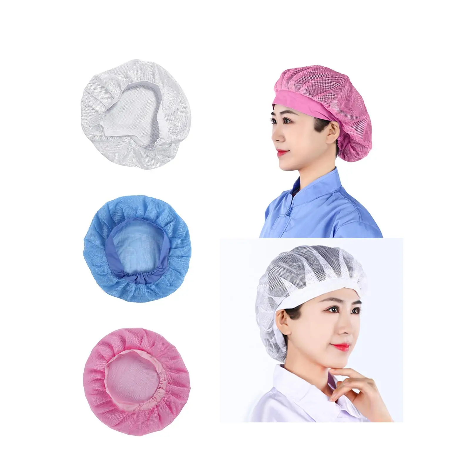 Chef Beanie Hat para homens e mulheres, boné de cabelo, durável, food service, rede de cabelo, boné de trabalho para oficina, padeiro, fábrica, cozinha, garçonete