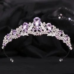 KMVEXO Wedding Crown Hair Jewelry Bridal Hair Accessories Women Baroque Crown Rhinestones Crystal Tiaras Bride Queen Party Crown