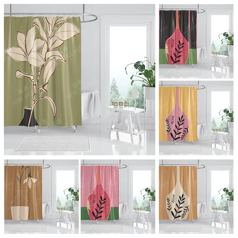 

Waterproof fabric shower curtain Bathroom curtain accessories 180x200 Bath curtain for shower 240*200 nordic boho decor 240x200