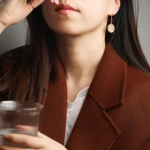 Ventfille Hetian Jade Earring女性のハイエンドの気質民族スタイルのレトロイヤリングCloisonne Craft Dangler Gift 10ベストセールスヘティアンジェイドイヤリング-10