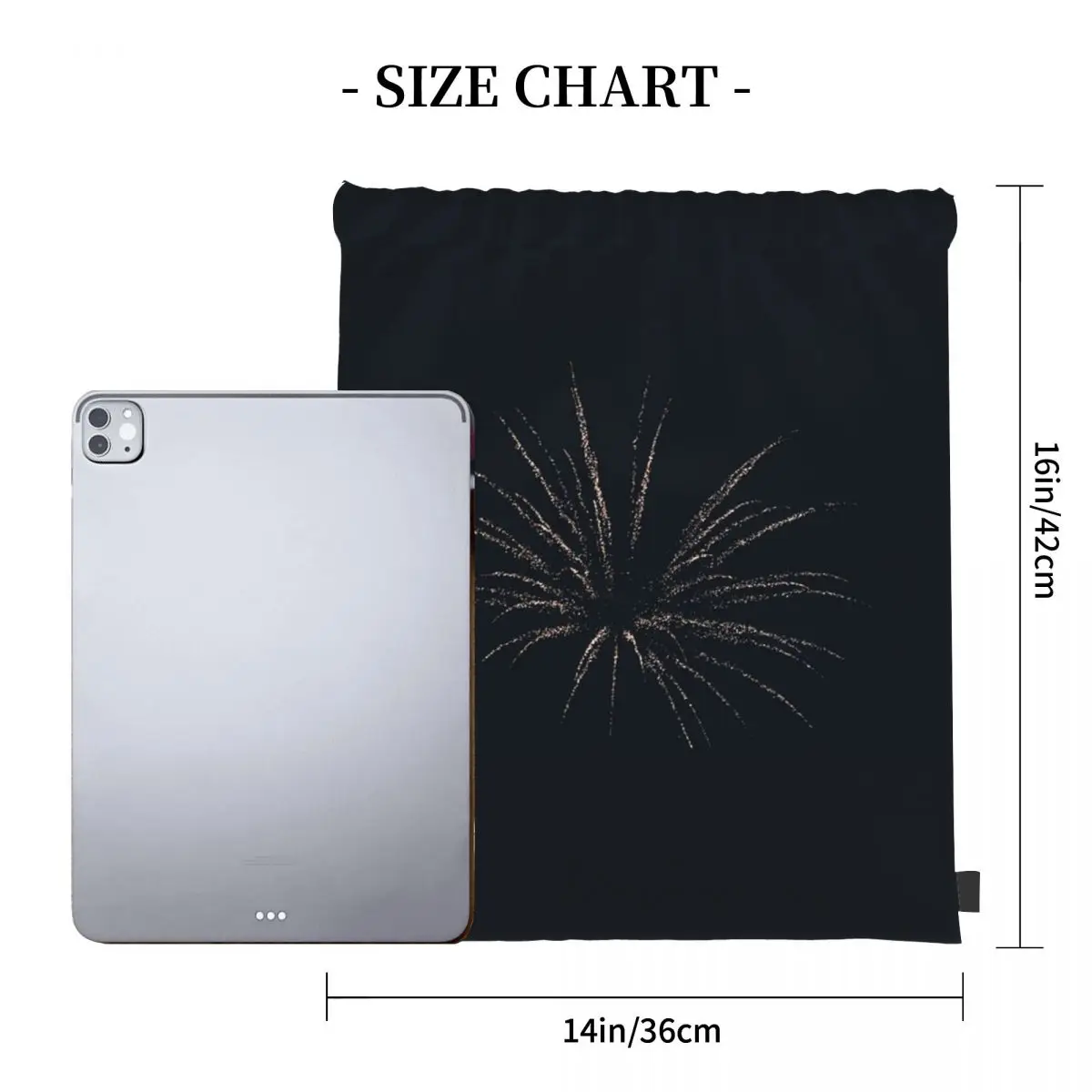 Fireworks Waterfall Backpacks Casual Portable Drawstring Bags Drawstring Bundle Pocket Shoes Bag Book Bags For Travel Students