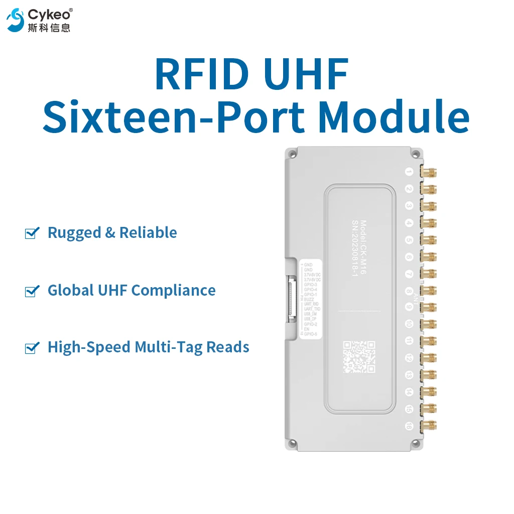 16 Ports Long Range UHF RFID Reader Module With Impinj R2000 Chip For High Speed Multi Tag RFID Systems Work With Antenna