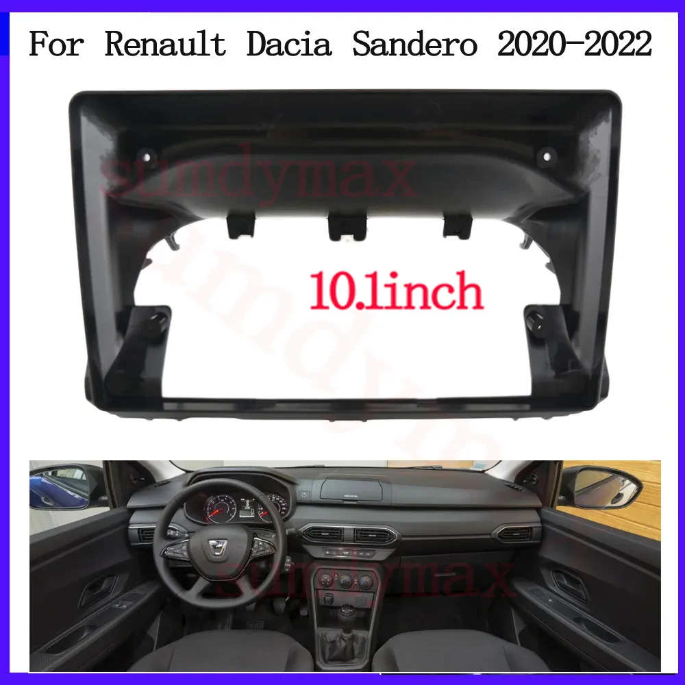 10.1 inch Car Audio Frame GPS Navigation Fascia Panel Car dvd Plastic Frame Fascia is suitable for Renault Sandero 2021 2022