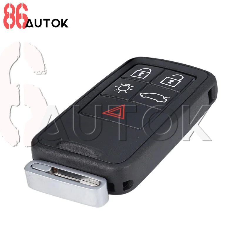 Car Remote Smart Key FCCID KR55WK49264 for Volvo XC60 S60 S60L V40 V60 S80 XC70 433Mhz FSK ID46 Car Key Fob Case Cover 5 Buttons