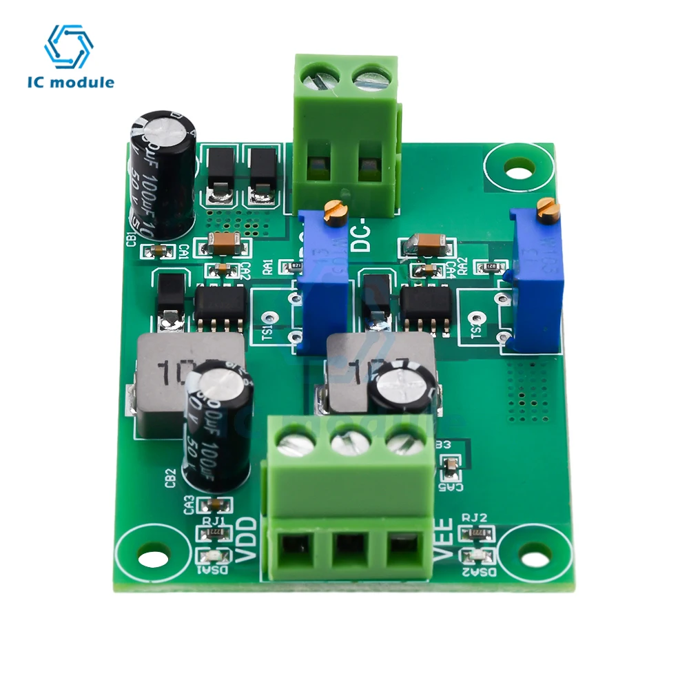 DC5.5V-35V Positive Negative Voltage Stabilizing Power Supply Module Low Ripple Linear Adjustable Stabilizing Voltage Regulator