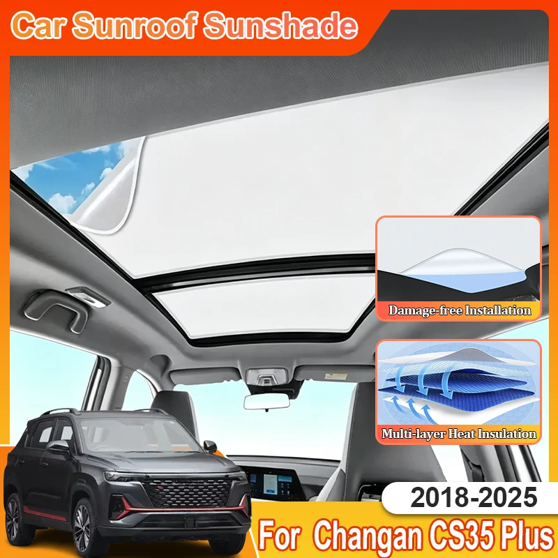 

Car Roof Sun Visor For Changan CS35 Plus Accessories Saipa 421P DR Stilnovo 5 2018 2019 2020 2021~2025 Electrostatic Adsorption