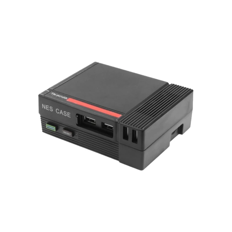NESPi Case for Raspberry Pi 3B/3B+ Retro NES Style Enclosure Shell with Cartridge Slot Cooling Fan Safe Shutdown Protective Case