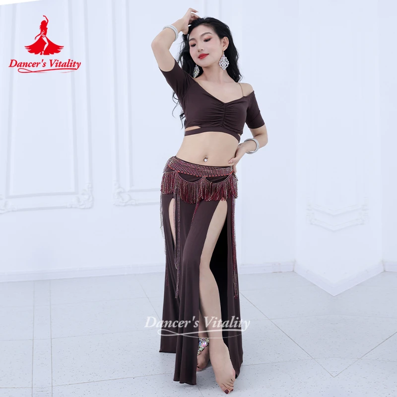 Costume da danza del ventre Abiti da pratica comodi e traspiranti da donna Danza orientale Abito sexy e alla moda Vitalità del ballerino