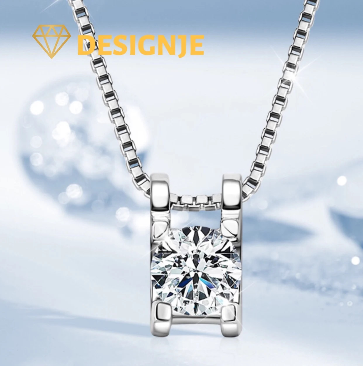 

Роскошный дизайн, классическое ожерелье с муассанитом, легкий роскошный высококачественный кулон из 18-каратного золота с серебряным покрытием S925