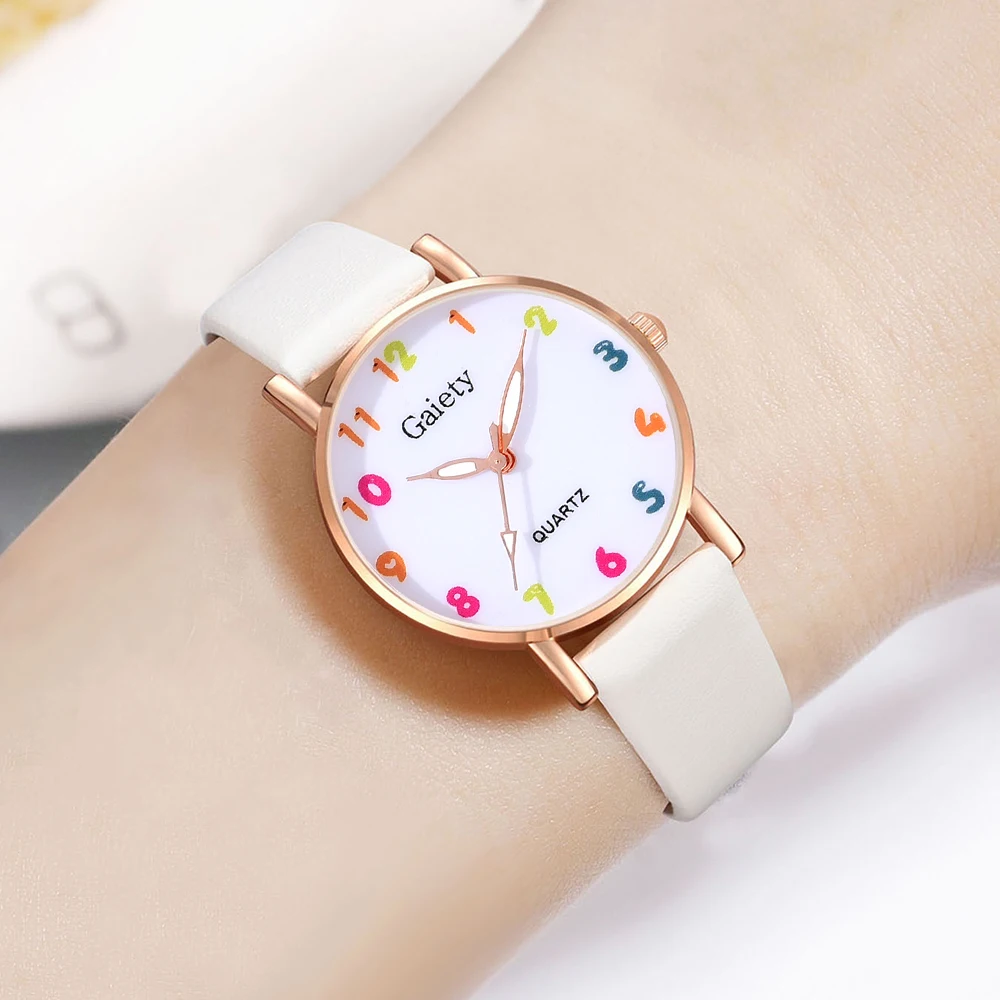 1Pcs Gaitey Minimalist Style Roman Numeral  Dial Watch Luxury Couple Casual Quartz Watch Is The Perfect Gift For Her（No Box）