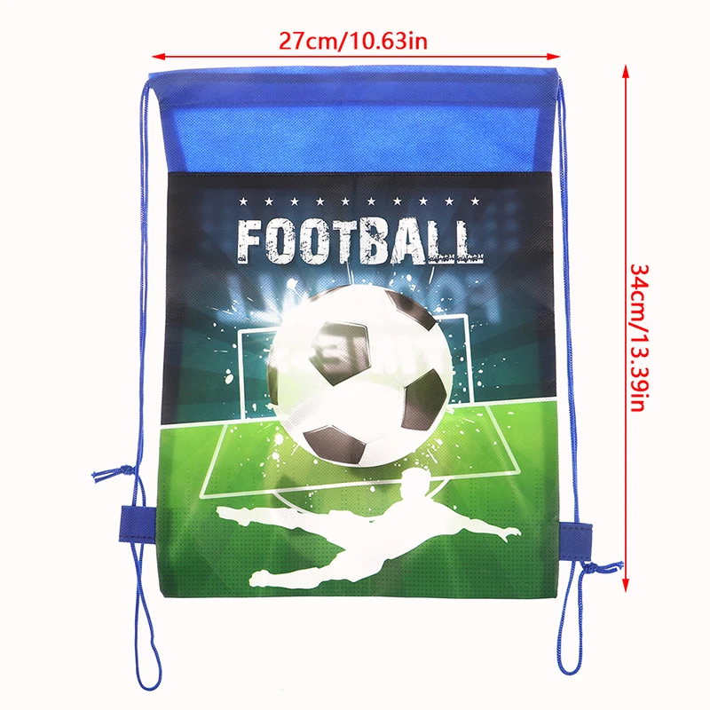 1Pc Soccer Drawstring Bundle Pocket Green Football Backpack Shoulder Travel Storage Bag For Boy Gift Draw String Bags