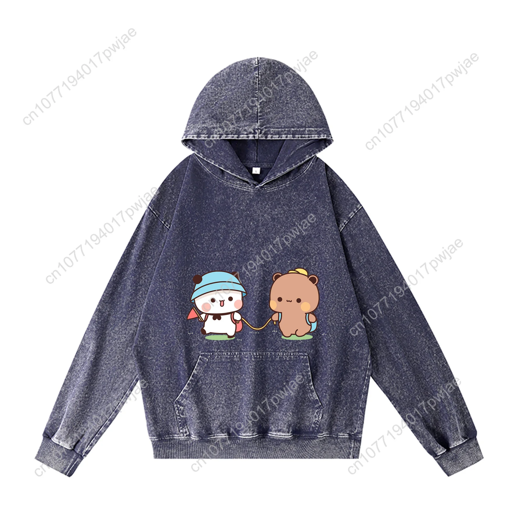 Bubu Dudu-Sudadera con capucha de animación de dibujos animados para hombre y mujer, Jersey Vintage, sudadera con bolsillo, Top personalizado de gran tamaño