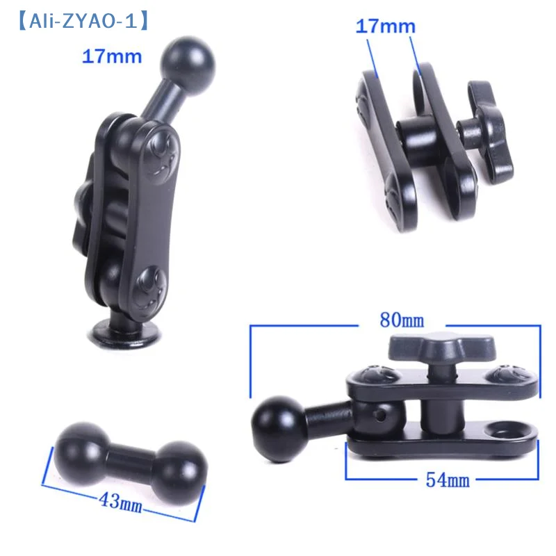 【ZYAO-1】Verlängerungsadapter aus Legierung mit 17 mm Kugelkopf, drehbare Verlängerungsstange für Auto-Lüftungsschlitz, Armaturenbrett, Telefonhalter, Zubehör