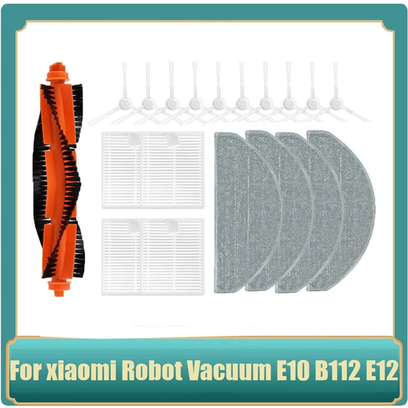 

19PCS Accessories For Xiaomi Robot Vacuum E10 B112 / E12 Accessories Main Side Brush Hepa Filter Mop Cloth