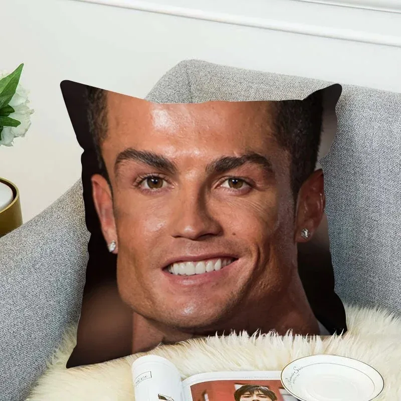 Cushion Cover Cristiano Ronaldo Football Star Sofa Decorative Pillow Covers Pillowcases for Pillows 45x45 Pillowcase