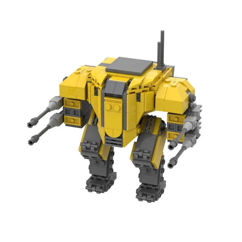 MOC Helldivers 2 Emancipator Exoskeleton suit Model Building Blocks Military Weapon Combat Game Mecha Assembly Bricks Toy Gift