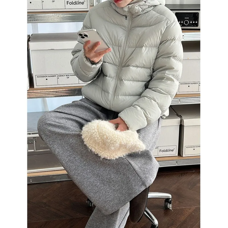 سترة شتوية من جوهنيتشر 90% من ريش البط الأبيض للنساء معاطف جديدة خفيفة الوزن ومقاومة للبرد ودافئة غير رسمية بلون واحد #6