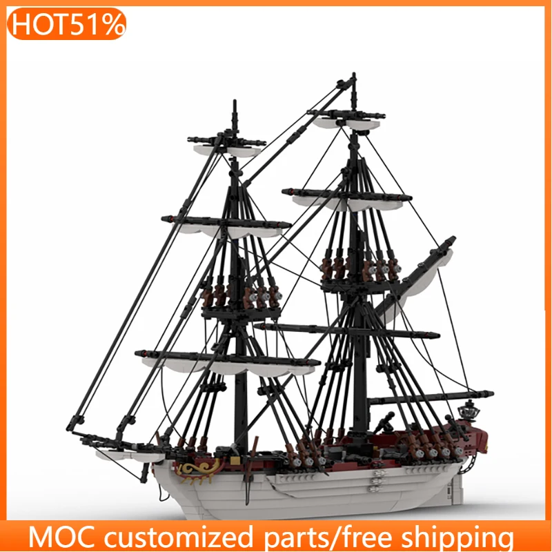 1448 PCS Vessel Bricks Santa Lucia MOC Customize Modular Building Block Model Creative Design Popular DIY Boy Assembly Toy Gift