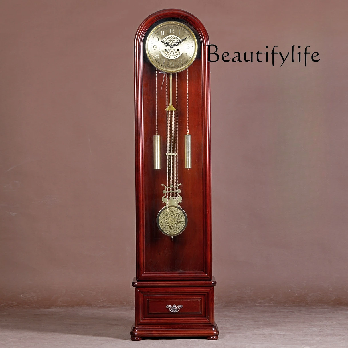 

Drawer European floor clock Atmospheric living room Solid wood mechanical clock Classical timekeeping Chinese clock